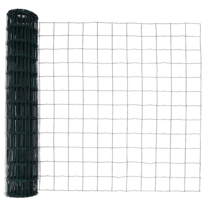 Zaun mit Pfosten Grün 1.2 x 10 m Stahl