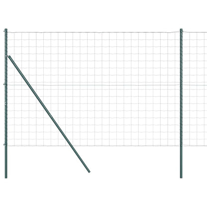 Zaun mit Pfosten Grün 1.5 x 10 m Stahl