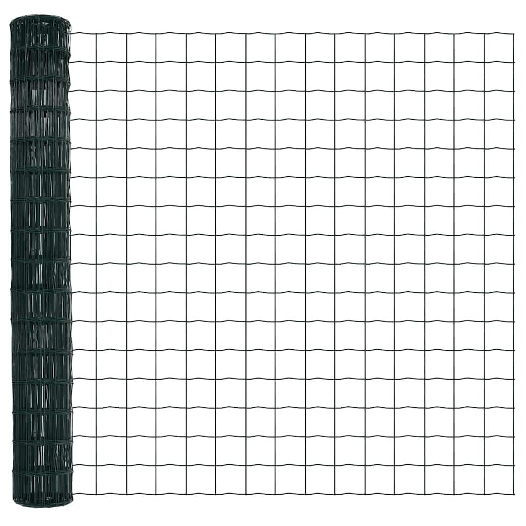 Zaun mit Pfosten Grün 1.5 x 10 m Stahl