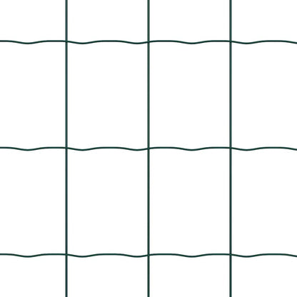Zaun mit Pfosten Grün 1 x 25 m Stahl