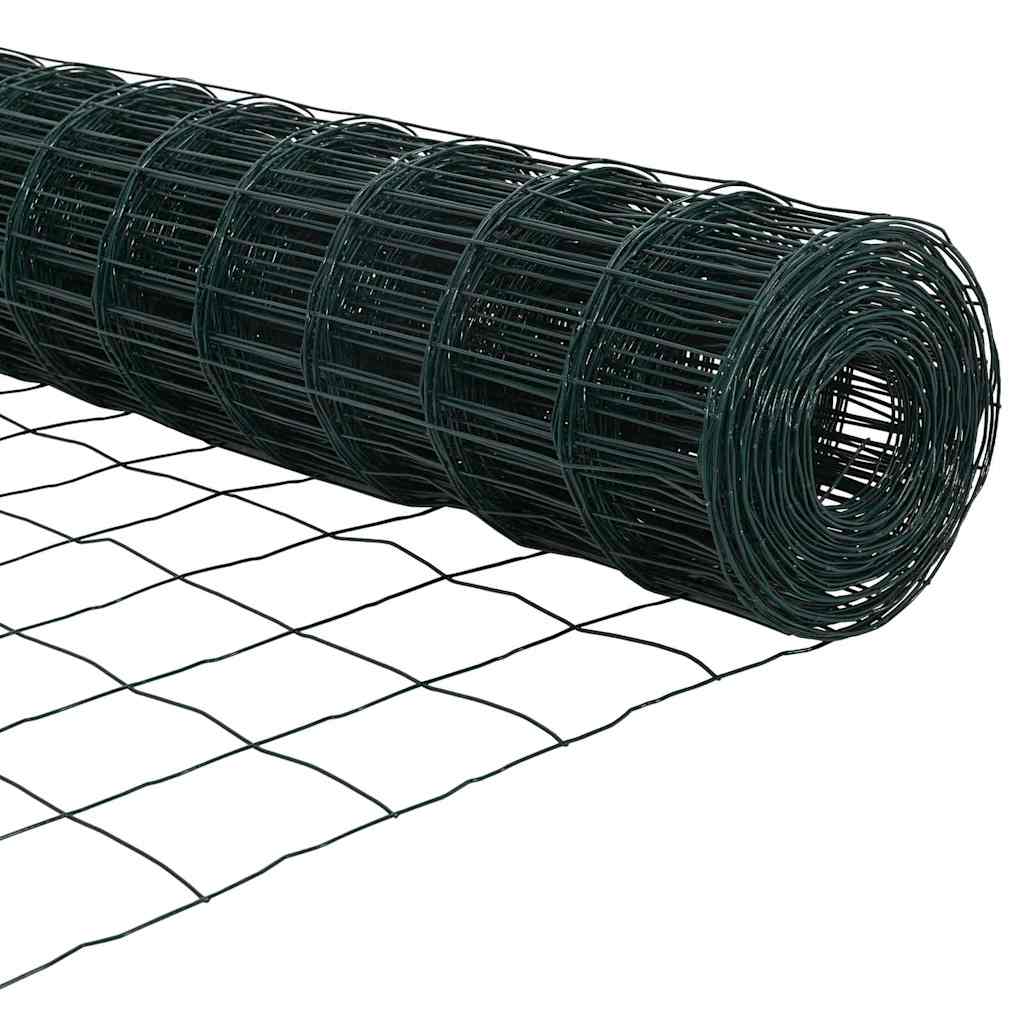 Zaun mit Pfosten Grün 1.2 x 25 m Stahl