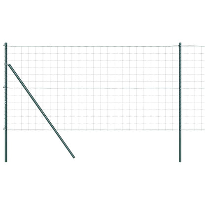 Zaun mit Pfosten Grün 1.2 x 25 m Stahl