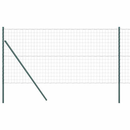 Zaun mit Pfosten Grün 1.2 x 10 m Stahl