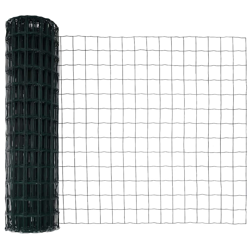 Zaun mit Pfosten Grün 1.2 x 10 m Stahl