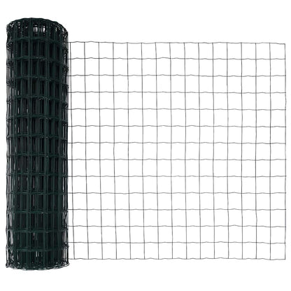 Zaun mit Pfosten Grün 1.2 x 10 m Stahl