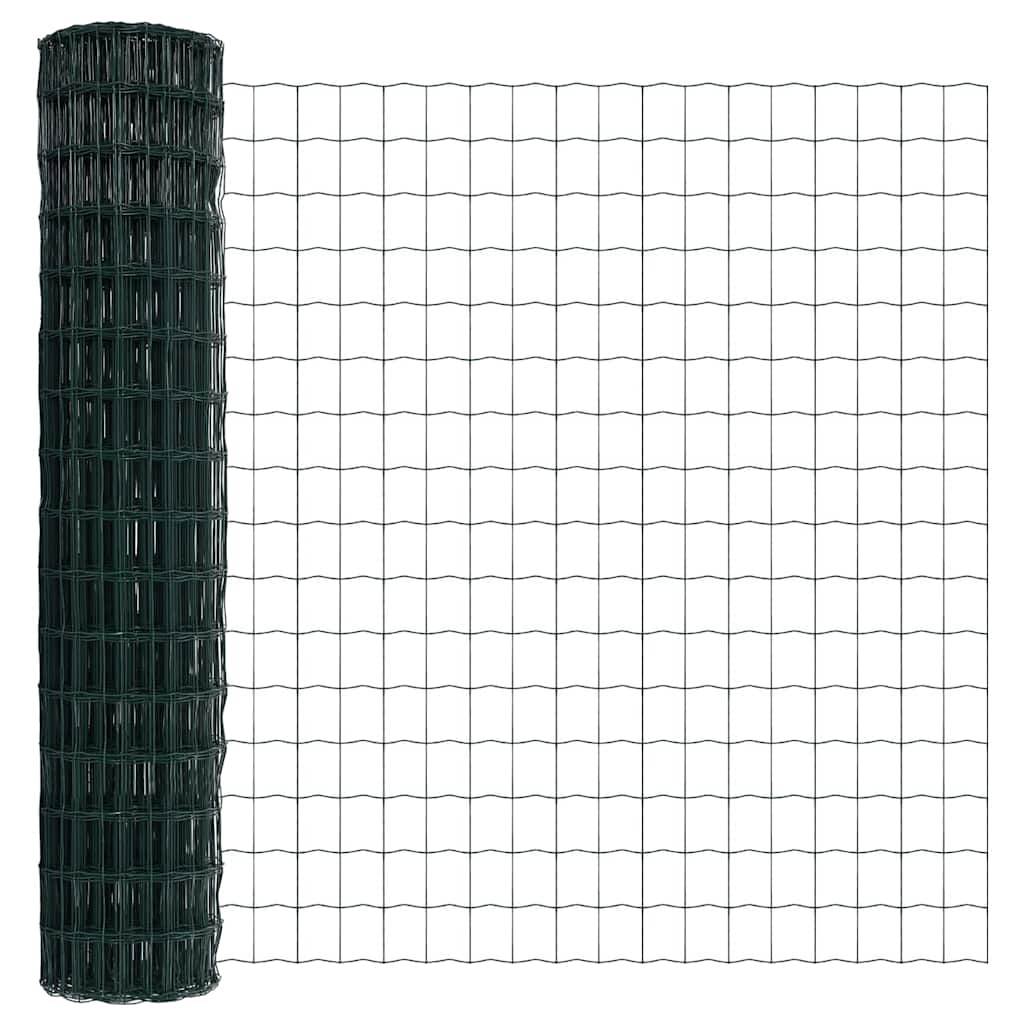 Zaun mit Pfosten Grün 1.5 x 10 m Stahl