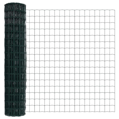 Zaun mit Pfosten Grün 1.5 x 10 m Stahl