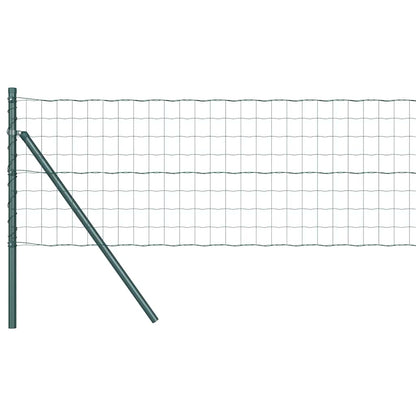 Zaun mit Pfosten Grün 0.8 x 25 m Stahl