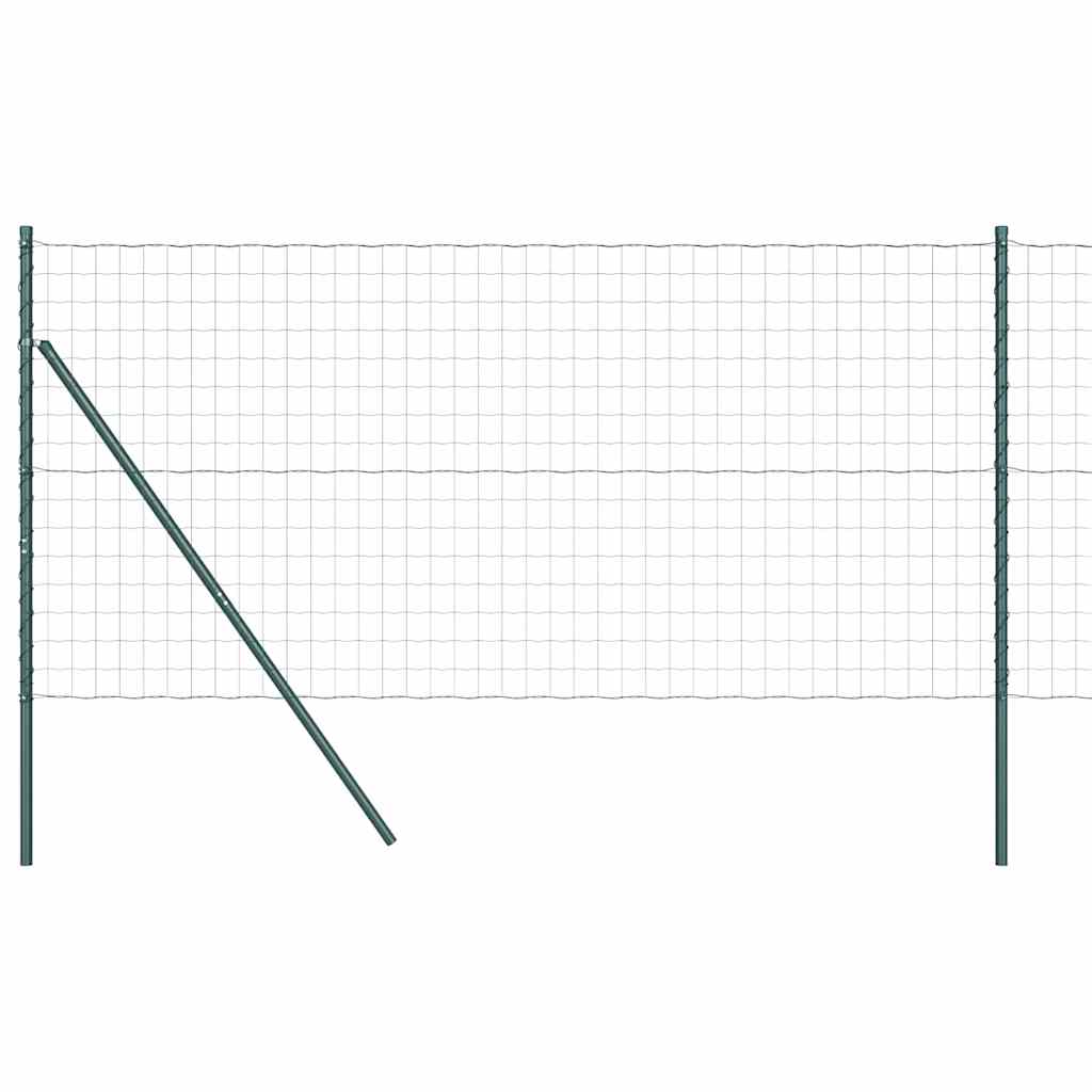 Zaun mit Pfosten Grün 1.2 x 25 m Stahl