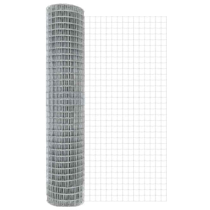 Zaun mit Pfosten Silber 1.5 x 10 m Stahl