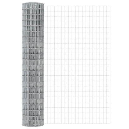 Zaun mit Pfosten Silber 1.5 x 10 m Stahl