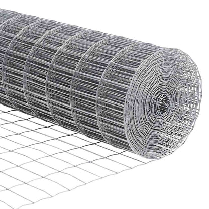 Zaun mit Pfosten Silber 0,4 x 10 m Stahl
