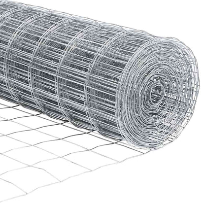 Zaun mit Pfosten Silber 0.8 x 10 m Stahl