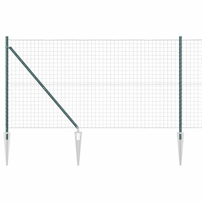 Zaun mit Pfosten Grün 1.2 x 10 m Stahl