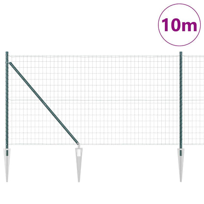 Zaun mit Pfosten Grün 1.2 x 10 m Stahl