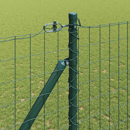 Zaun mit Pfosten Grün 1,6 x 10 m Stahl