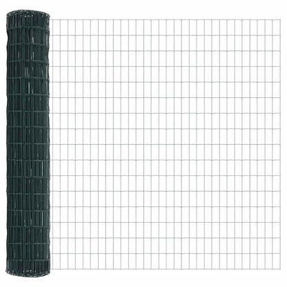 Zaun mit Pfosten Grün 1.5 x 10 m Stahl