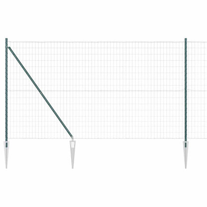Zaun mit Pfosten Grün 1.6 x 10 m Stahl