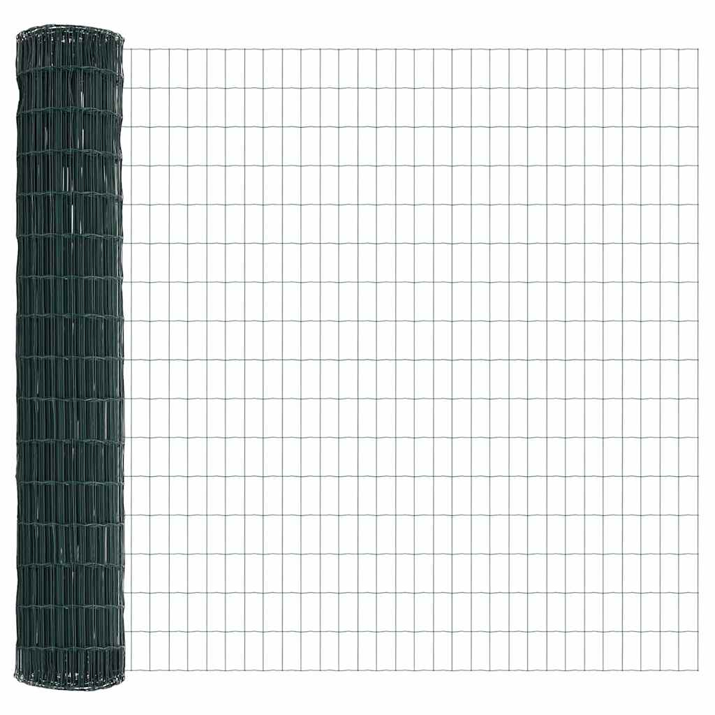 Zaun mit Pfosten Grün 1.6 x 10 m Stahl