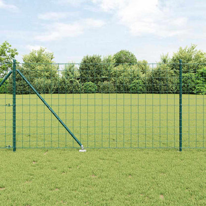 Zaun mit Pfosten Grün 1.2 x 10 m Stahl