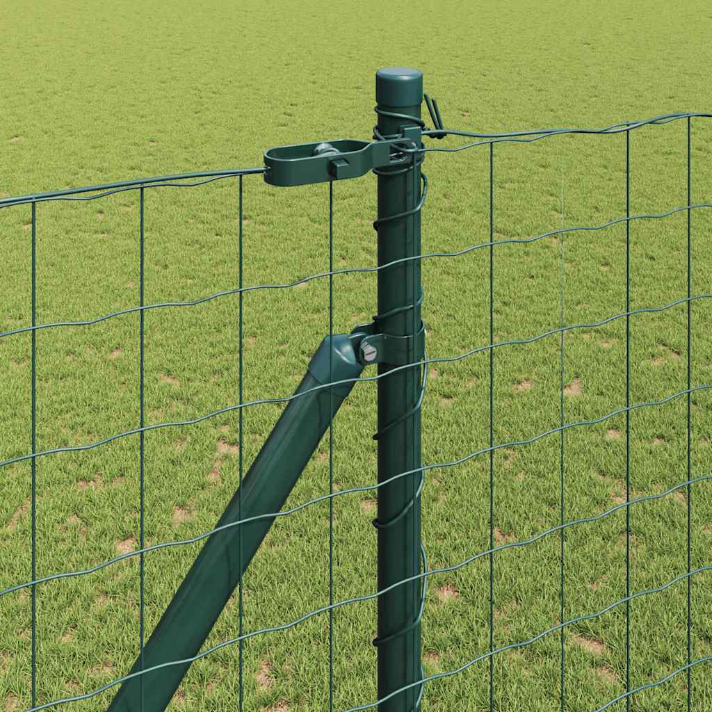 Zaun mit Pfosten Grün 1,6 x 10 m Stahl