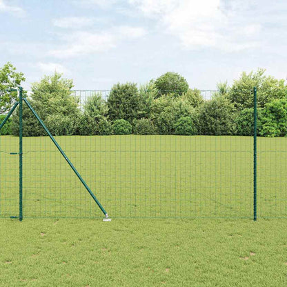 Zaun mit Pfosten Grün 1.6 x 10 m Stahl