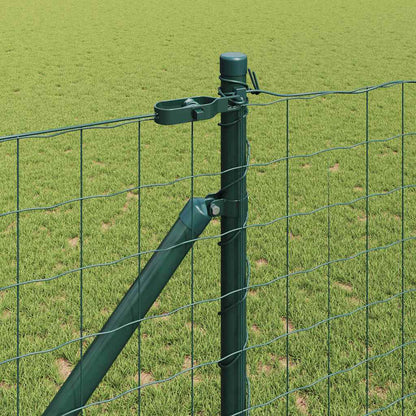 Zaun mit Pfosten Grün 1 x 25 m Stahl