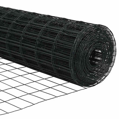 Zaun mit Pfosten Grau 0.8 x 25 m Stahl