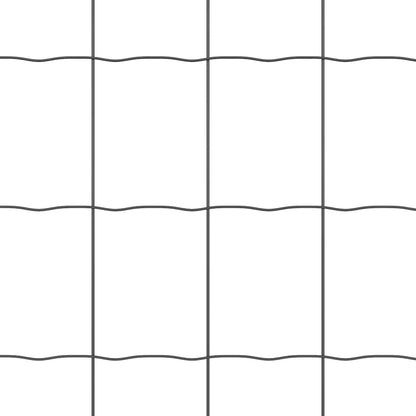 Zaun mit Pfosten Grau 0.8 x 25 m Stahl