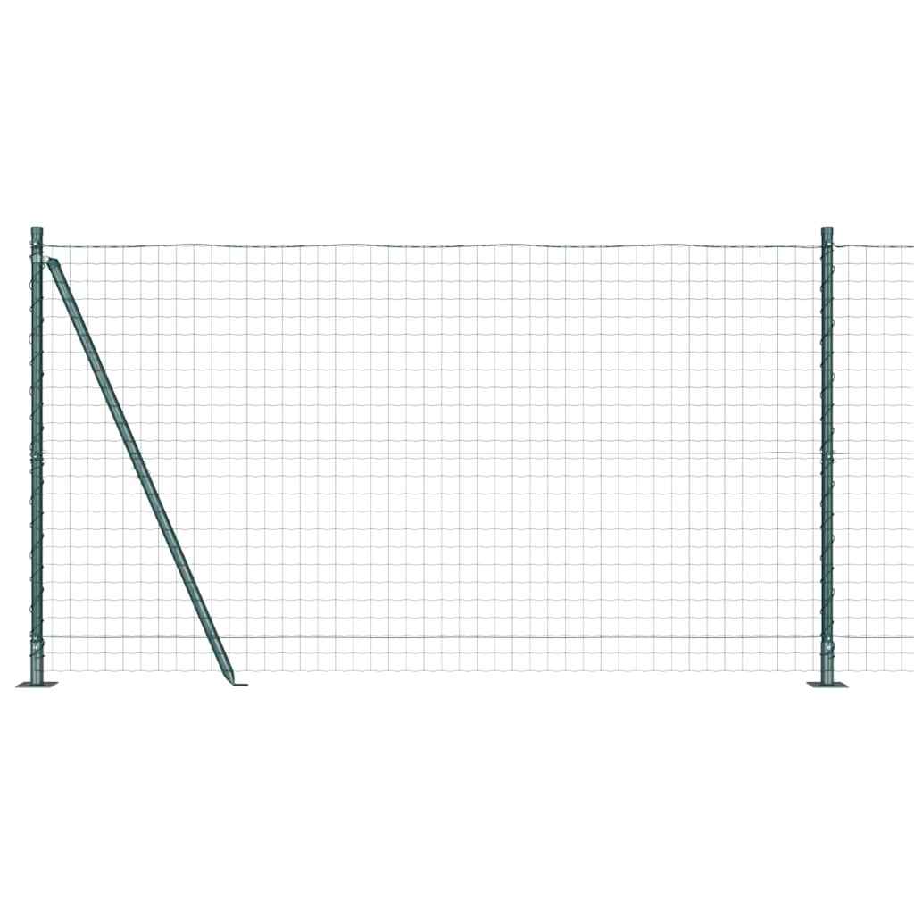 Zaun mit Pfosten Grün 1.2 x 10 m Stahl