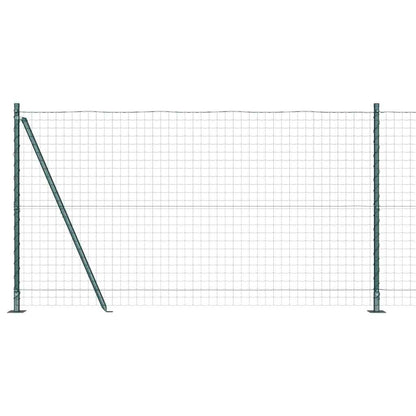 Zaun mit Pfosten Grün 1.2 x 10 m Stahl