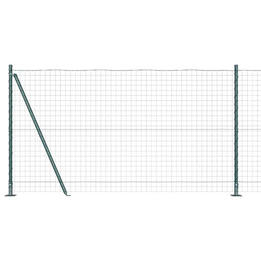 Zaun mit Pfosten Grün 1.2 x 10 m Stahl