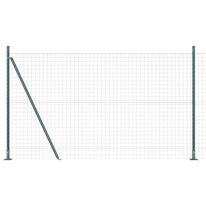 Zaun mit Pfosten Grün 1.5 x 10 m Stahl