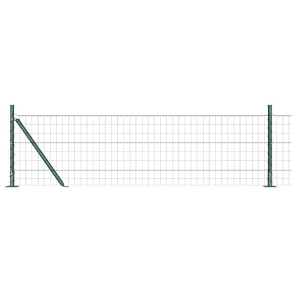 Zaun mit Pfosten Grün 0,4 x 10 m Stahl