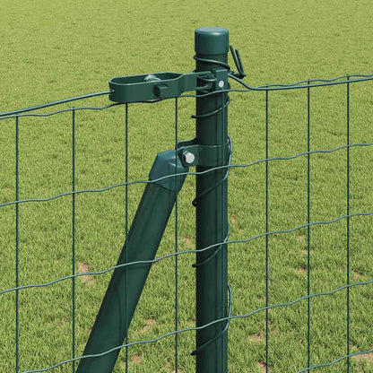 Zaun mit Pfosten Grün 1,2 x 10 m Stahl