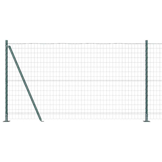 Zaun mit Pfosten Grün 1.2 x 10 m Stahl