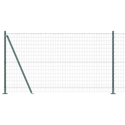 Zaun mit Pfosten Grün 1,2 x 10 m Stahl