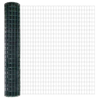 Zaun mit Pfosten Grün 1.4 x 10 m Stahl