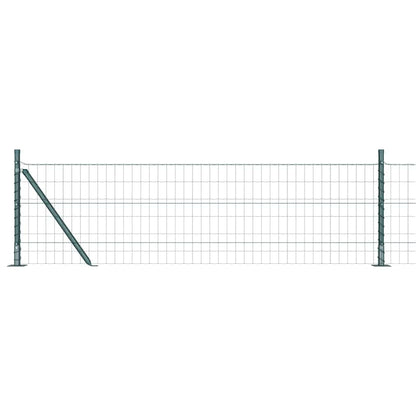 Zaun mit Pfosten Grün 0,4 x 10 m Stahl