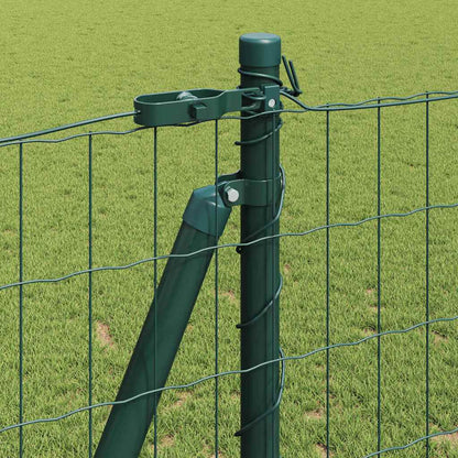 Zaun mit Pfosten Grün 1,2 x 10 m Stahl