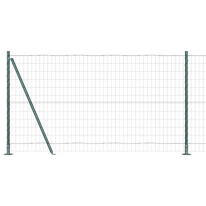 Zaun mit Pfosten Grün 1.2 x 10 m Stahl
