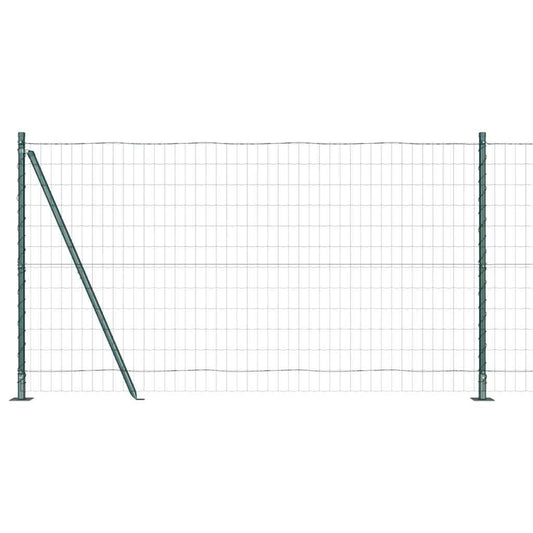 Zaun mit Pfosten Grün 1.2 x 10 m Stahl