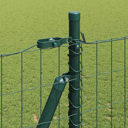 Zaun mit Pfosten Grün 1,4 x 10 m Stahl