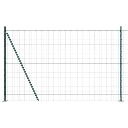 Zaun mit Pfosten Grün 1.4 x 10 m Stahl
