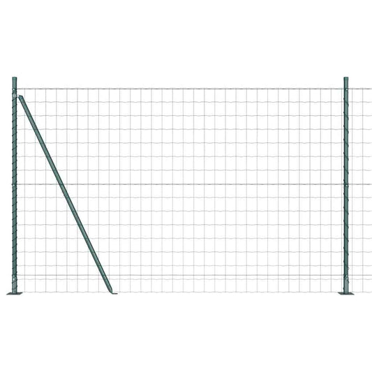 Zaun mit Pfosten Grün 1.6 x 10 m Stahl