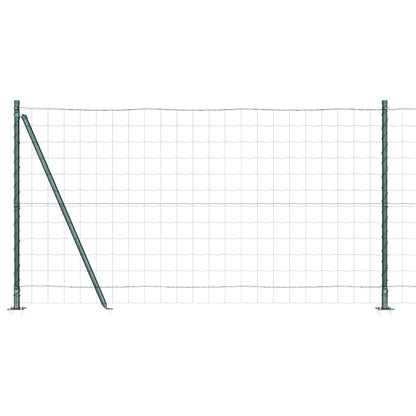 Zaun mit Pfosten Grün 1.2 x 10 m Stahl