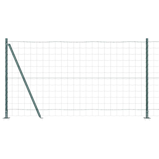 Zaun mit Pfosten Grün 1.2 x 10 m Stahl