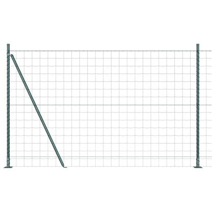 Zaun mit Pfosten Grün 1.4 x 10 m Stahl