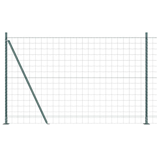 Zaun mit Pfosten Grün 1.4 x 10 m Stahl