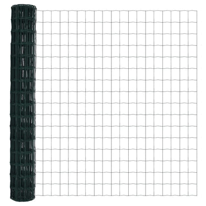 Zaun mit Pfosten Grün 1.2 x 25 m Stahl